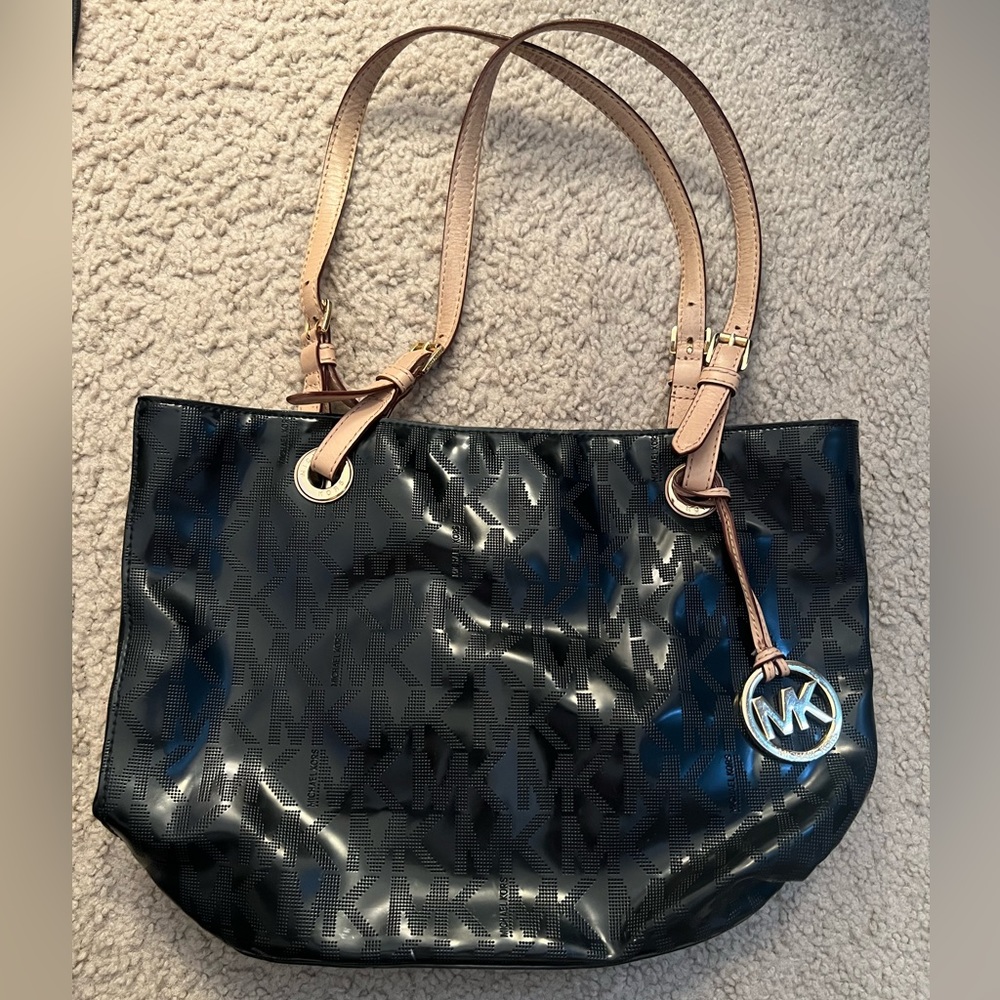 Michael Kors MK Logo Patent Leather Bag